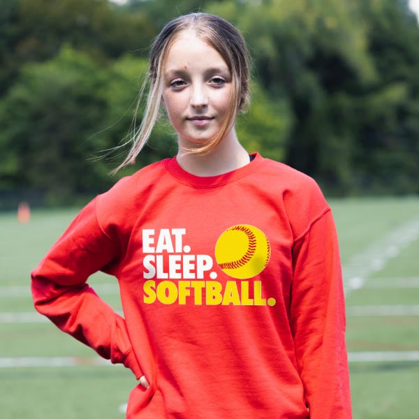 Softball Crewneck Sweatshirts