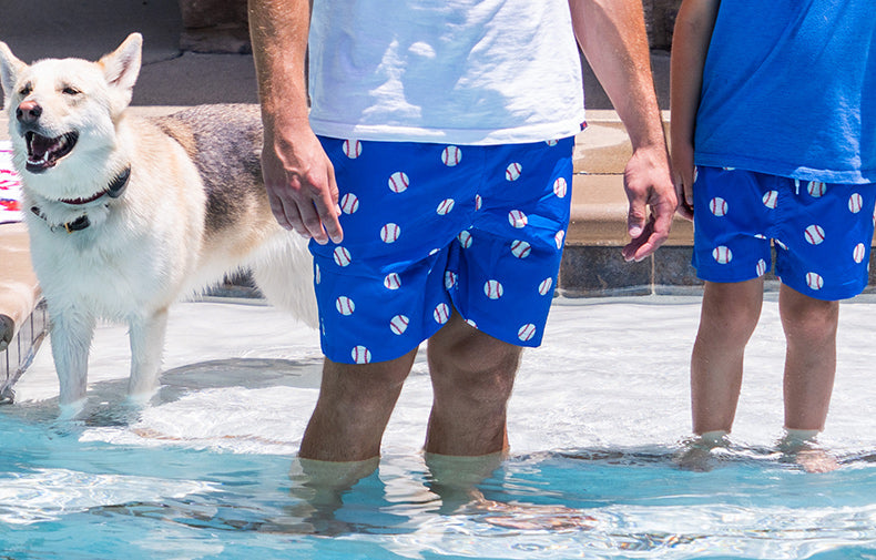 Baseball Swim Trunks