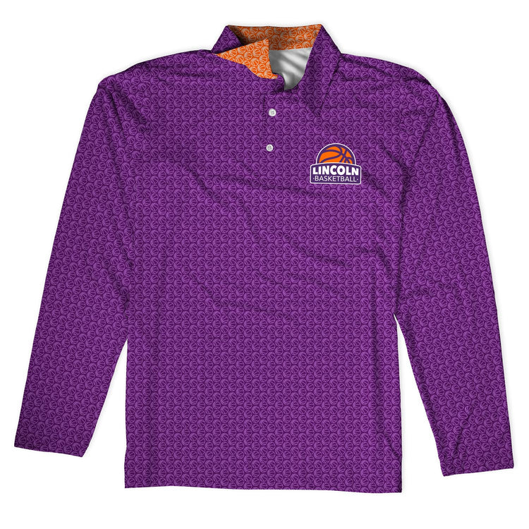 Custom Team Long Sleeve Polo -  Basketball
