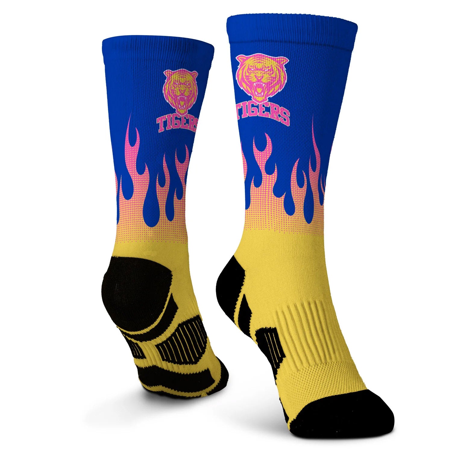 Custom Team Graphic Flex Mid-Calf Socks - Wrestling