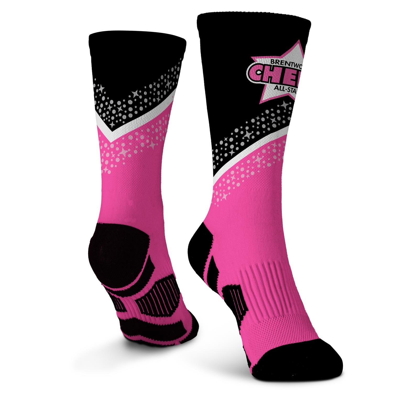 Custom Team Graphic Flex Mid-Calf Socks - Wrestling