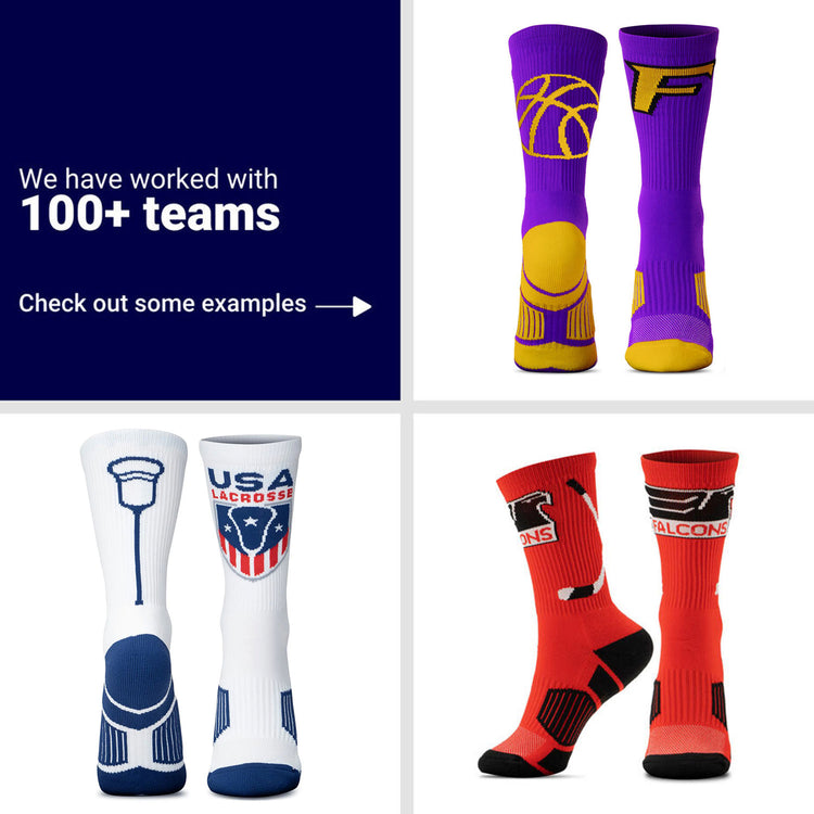 Custom Team Woven Mid-Calf Socks - Basketball