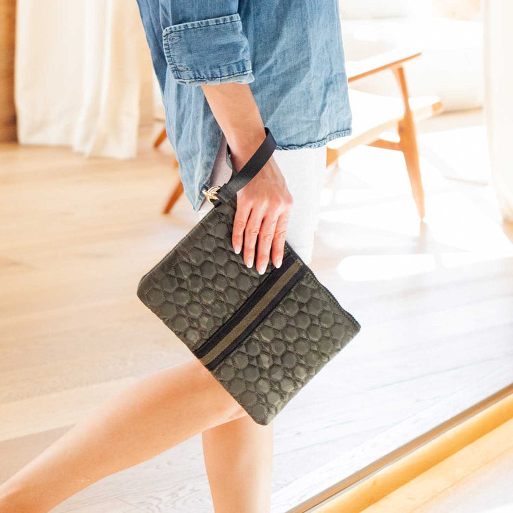 Emma Clutch - Camo Green