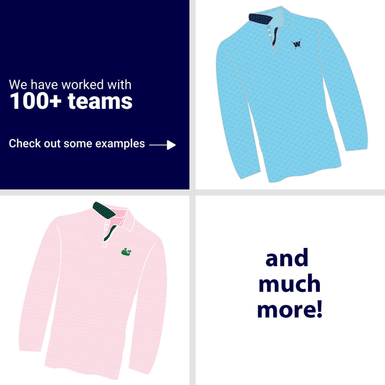 Custom Hockey Long Sleeve Polo Shirt - Personalized Team Polo Shirts
