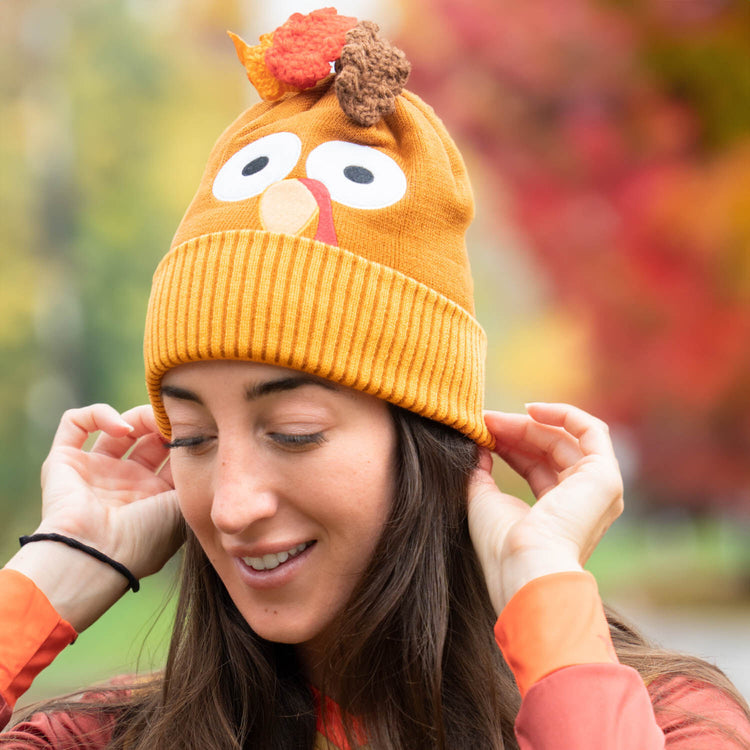 Happy Hatter Thanksgiving Turkey Knit Beanie Hat