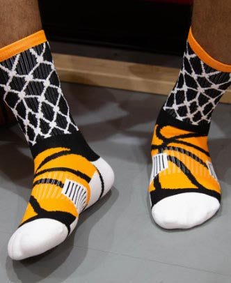 Woven Mid-Calf Socks