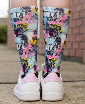 Graphic Mid-Calf Socks