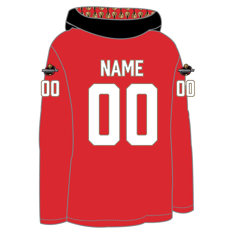 Hockey Hattrick Hoodie - Nashville Warriors - Red
