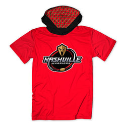 Custom Team Lightweight Short Sleeve ShieldDri Hoodie - Nashville Warriors - Red