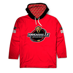 Custom Team Lightweight Long Sleeve ShieldDri Hoodie - Nashville Warriors - Red