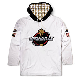 Custom Team Lightweight Long Sleeve ShieldDri Hoodie - Nashville Warriors - White