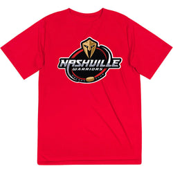 Hockey Short Sleeve Velocitee Performance Tee - Nashville Warriors - Red