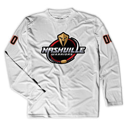 Hockey Long Sleeve Velocitee Performance Tee - Nashville Warriors - White