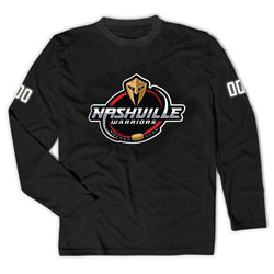 Hockey Long  Sleeve Velocitee Performance Tee - Nashville Warriors - Black