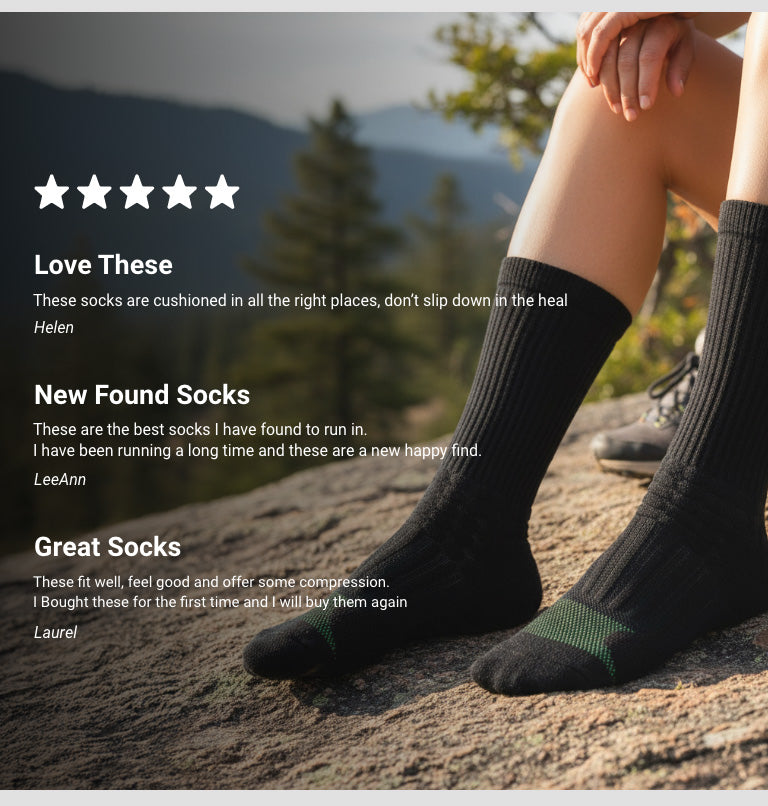 RunTechnology Performance Mid-Calf Socks - Black | Gone For a Run RunTechnology Performance Mid-Calf Socks - Black | Gone For a Run