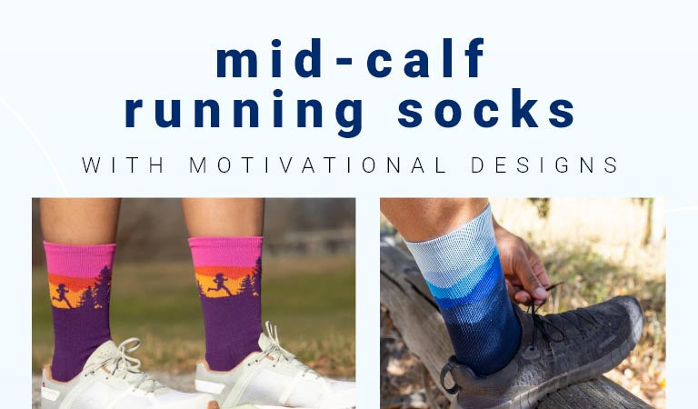 Socrates® Mid-Calf Performance Socks - Bad Ass (Pink) | Gone For a Run