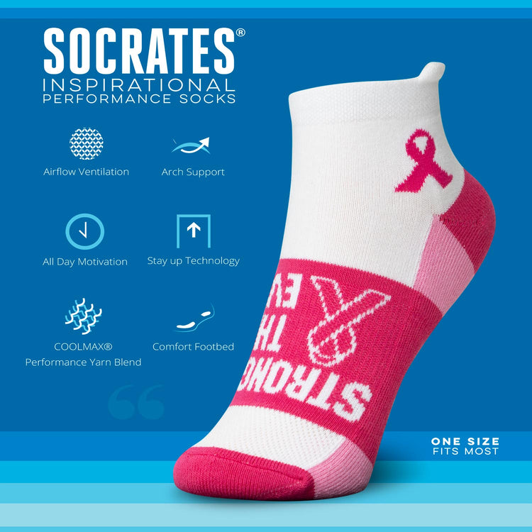 Socrates® Woven Performance Socks Stronger than Ever (Pink)