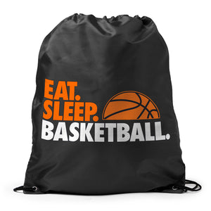 Basketball Drawstring Backpack Eat. Sleep. Basketball.