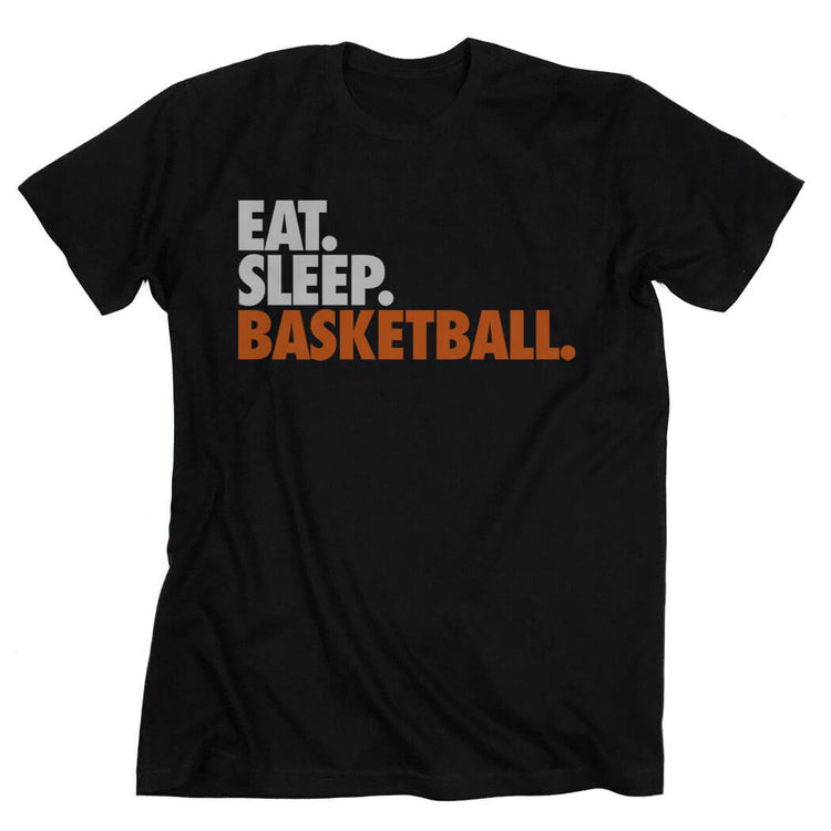 Basketball T-Shirt Short Sleeve Eat. Sleep. Basketball. [Black/Youth Medium] - SS