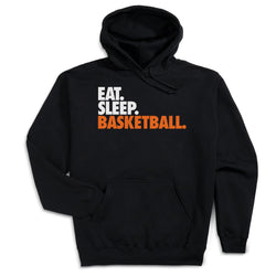 Basketball Hooded Sweatshirt - Eat. Sleep. Basketball. [Adult Medium/Black] - SS