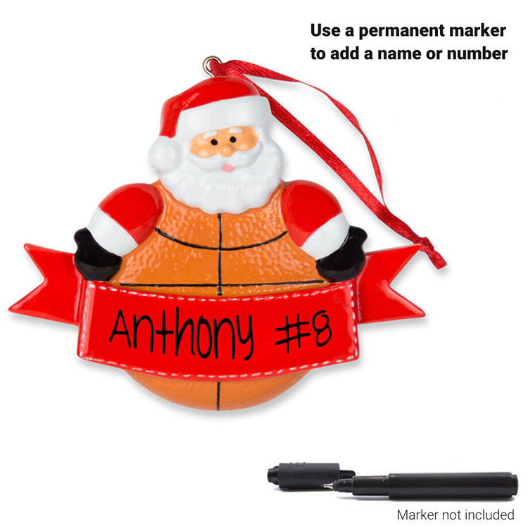 CTS Basketball Ornament - Basketball Santa