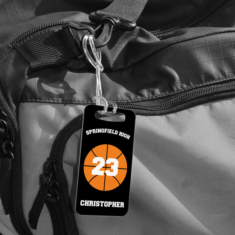 Basketball Bag/Luggage Tag - Basketball Team Ball