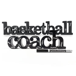 Basketball Coach Wood Words Ready To Autograph