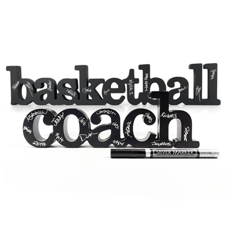 Basketball Coach Wood Words Ready To Autograph