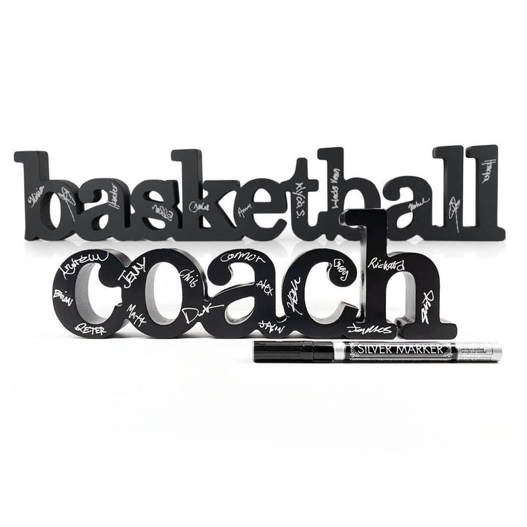 Basketball Coach Wood Words Ready To Autograph