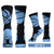Basketball Woven Mid-Calf Sock Set - Ball Wrap (Black/Carolina Blue)