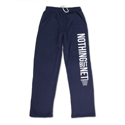 Basketball Fleece Sweatpants - Nothing But Net [Adult Small/Navy] - SS
