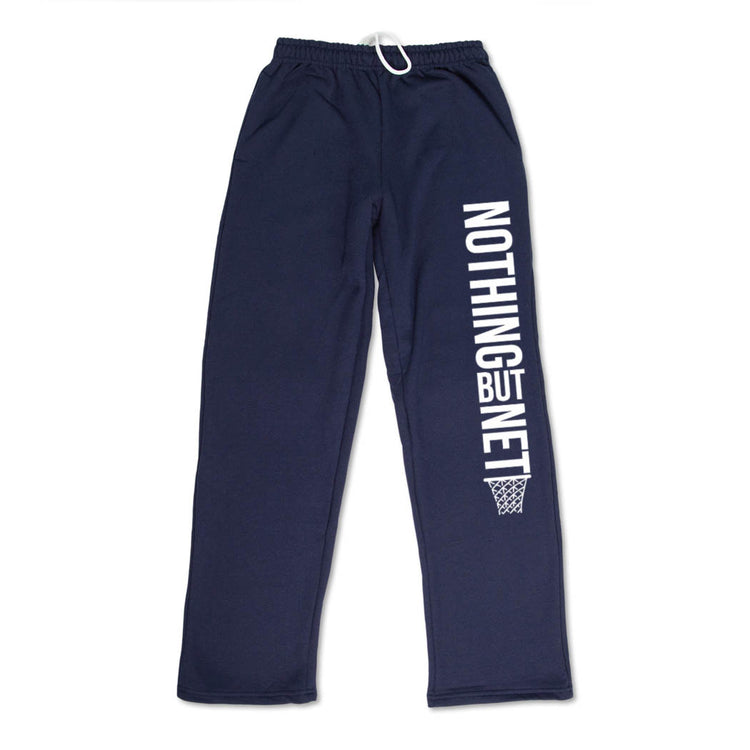 Basketball Fleece Sweatpants - Nothing But Net [Adult Small/Navy] - SS