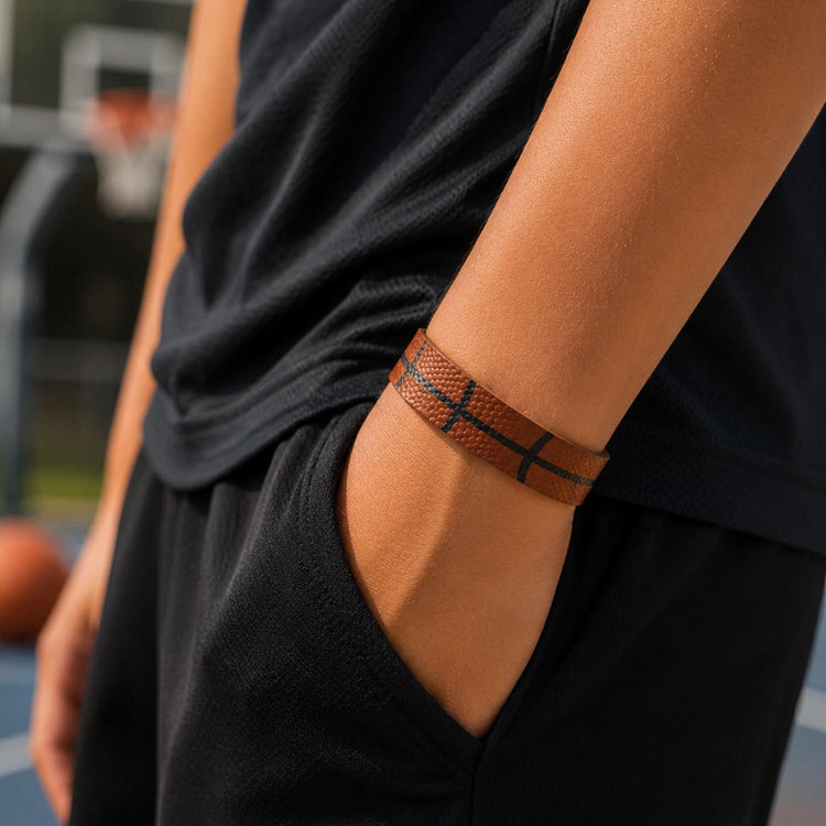 Authentic Basketball Leather Bracelet
