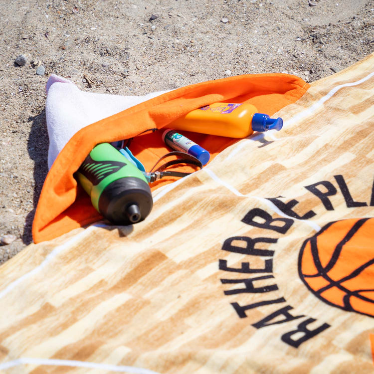 Basketball Hooded Towel - Rather Be Playing Basketball