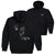 Basketball Hooded Sweatshirt - Basketball Player Sketch (Back Design) [Adult Medium/Black] - SS