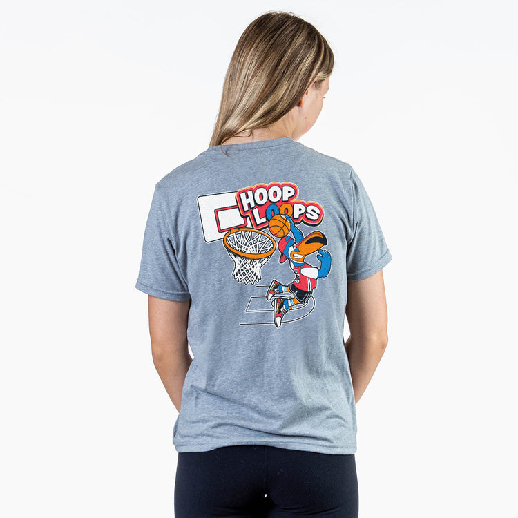Basketball Short Sleeve T-Shirt - Hoop Loops (Back Design)