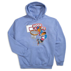 Basketball Hooded Sweatshirt - Hoop Loops [Adult Small/Carolina] - SS
