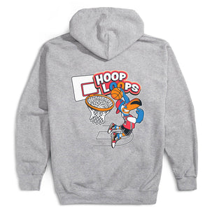 Basketball Hooded Sweatshirt - Hoop Loops (Back Design)