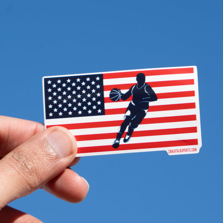 Basketball Sticker - Patriotic