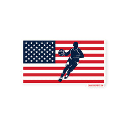 Basketball Sticker - Patriotic