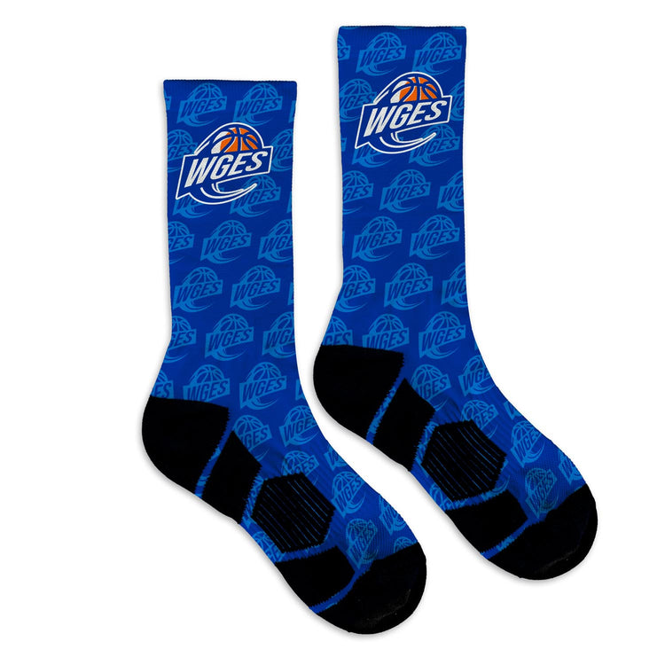 Custom Team Graphic Flex Mid-Calf Socks - Basketball