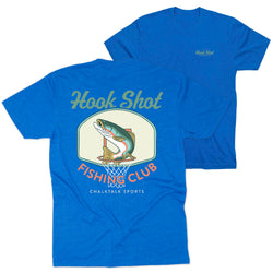 Basketball Short Sleeve T-Shirt - Hook Shot Fishing Club (Back Design) [Royal/Adult Medium] - SS