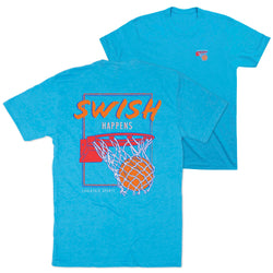 Basketball Short Sleeve T-Shirt - Swish Happens (Back Design)
