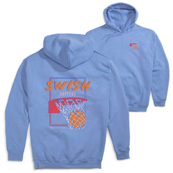 Basketball Hooded Sweatshirt - Swish Happens (Back Design) [Carolina/Youth Medium] - SS
