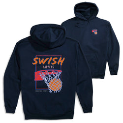 Basketball Hooded Sweatshirt - Swish Happens (Back Design)