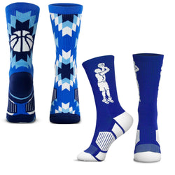 Basketball Woven Mid-Calf Sock Set - Three-pointer