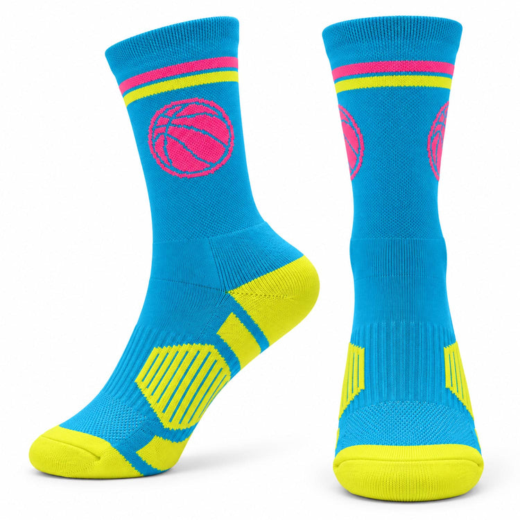 Basketball Mid-Calf Socks - Neon Court