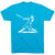 Baseball Tshirt Short Sleeve Baseball Player [Adult Large/Turquoise] - SS