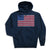 Baseball Hooded Sweatshirt - Patriotic Baseball [Navy/Youth Large] - SS