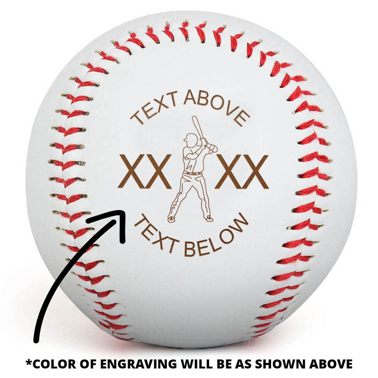 Baseball Player Laser Engraved Baseball